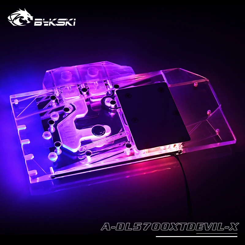 bykski rx5700xt gpu water block for dataland power color rx5700xt red evil dragon graphics card cooler5v a dl5700xtdevil x free global shipping