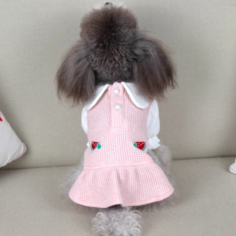 Платье для кошки Чихуахуа Йоркширский терьер одежда маленьких собак зимний