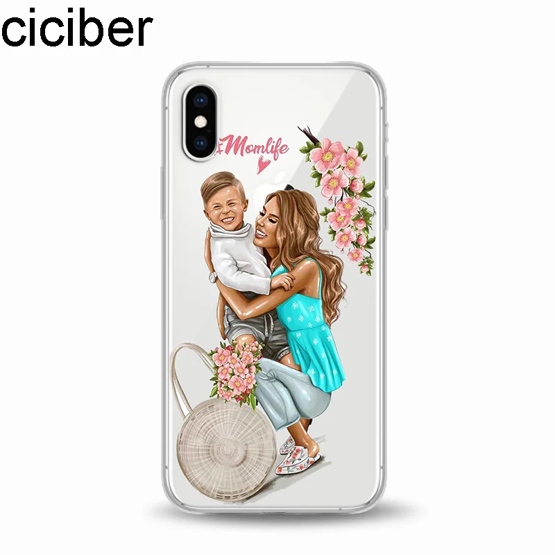 Мягкий ТПУ чехол ciciber Queen Princess Super MaMa Mom для iPhone 11 Pro Max 7 6 6S 8 Plus SE 5S X XS XR Capinha