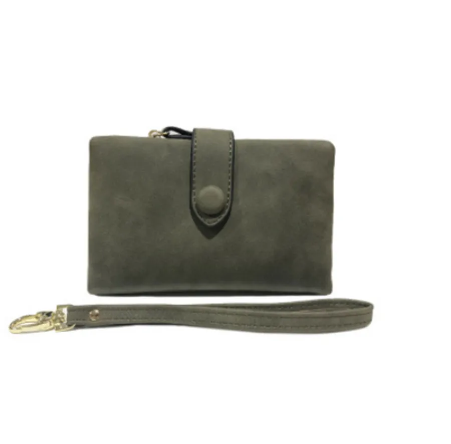 Женский короткий клатч на молнии с защелкой кошелек Модный маленький женский