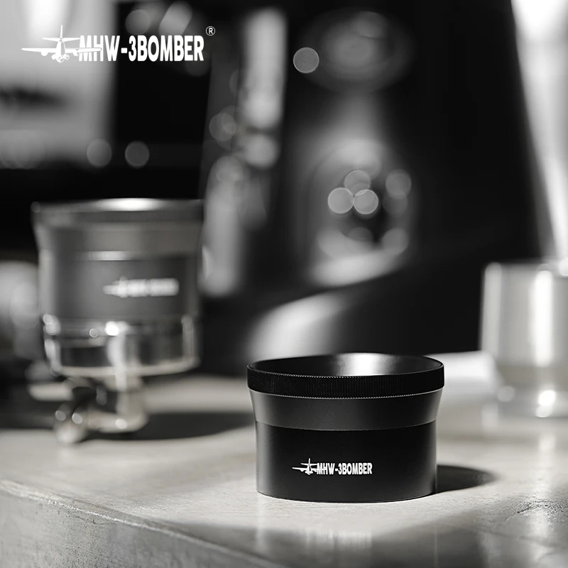 MHW-3BOMBER-distribuidor de caf&eacute; de acero inoxidable de 58mm, embudo dosificador de nivelaci&oacute;n de caf&eacute; de aleaci&oacute;n de aluminio, anillo dosificador, accesorios para Espresso-2