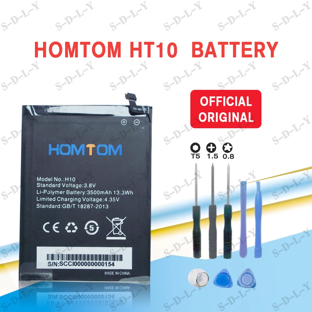 

100% new Original High Quality For homtom h10 Battery 3500 mAh for HOMTOM H10 Smart Phone Batteria +Free Tools
