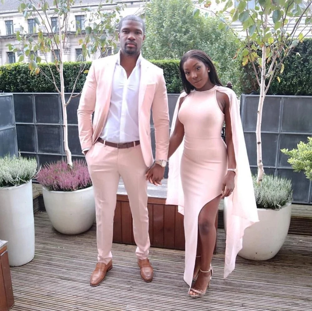 

Dilun Fashion Men Suits for Wedding Pink Man Blazer Groom Tuxedo 2 Piece Coat Pants Slim Fit Terno Masculino Costume Homme