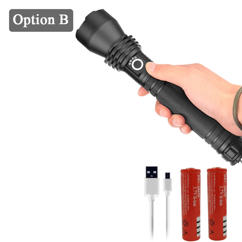 Option B Litwod Z201285 XLamp XHP70.2 50000lm высокий мощный тактический светодиодный вспышка светильник фонарь светильник 18650 26650 Батарея Фонари Отдых на природе - Испускаемый цвет: Option B