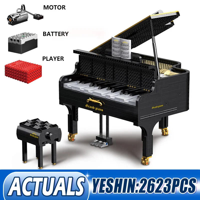 MOC Technic серия Grand Piano Motor Keizer модель совместима с 16561 образования строительные блоки кирпичи игрушки Рождественский подарок