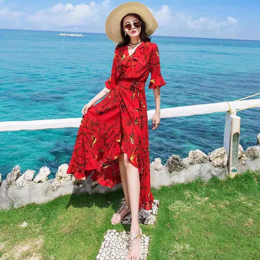 

Beach skirt shows thin and super fairy style dress