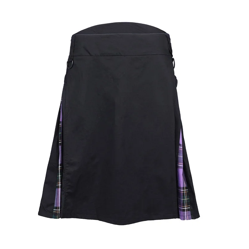 SHUJIN шотландская Мужская Kilt традиционная юбка Мужчины Весна Осень клетчатая юбка пояс плиссированная Готическая панк Классическая Ретро Шотландка