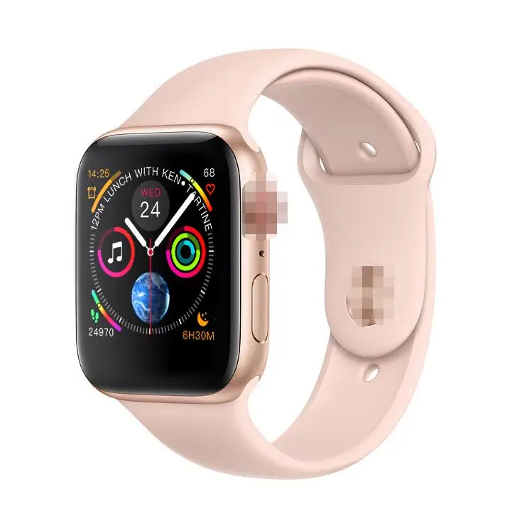Серия 4 IWO 8 PLUS 44 мм smartWatch 4 1:1 сердечный ритм чехол для смарт часов для apple iPhone Android телефон - Цвет: Золотой