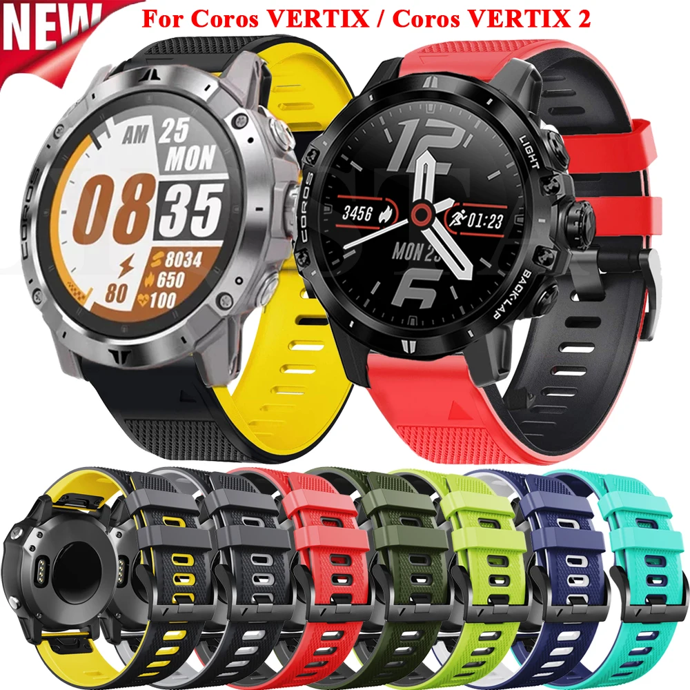 

22 26mm Smart Watch Band For COROS VERTIX2 Vertix 2 Strap Silicone Quick Release Easyfit COROS VERTIX Wristband Bracelet Correa