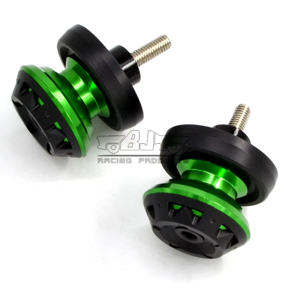 M10 Green Bobbins 6 мм M6 M8 10 мм маятник мотоцикл слайдерные катушки поворотный рычаг стенд бобины винты болты для Yamaha R3 R25 FZ8 YZFR1 R6 MT09 - Цвет: M10 Green Bobbins