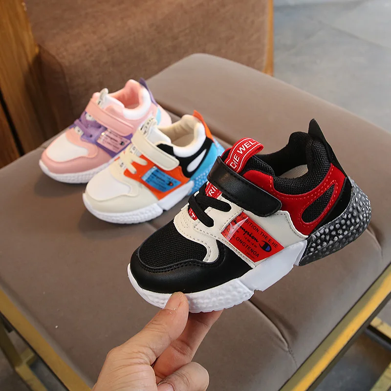 2019 осенние детские кроссовки для девочек обувь мальчиков модная повседневная