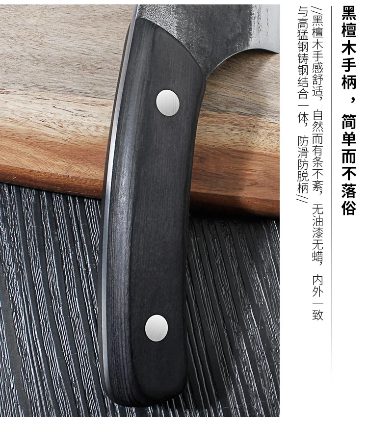YEELONG 5,5 дюймов ручной работы кованые Чеканные кухонные ножи Knifechinese Кливер ПОЛНЫЙ ТАН ОСТРОЕ ЛЕЗВИЕ шеф-повара ножи барбекю мясник