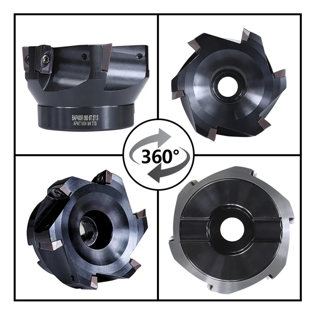 

BAP400R80-27-6T carbide insert tight milling slab face milling cutter fast feed end mill