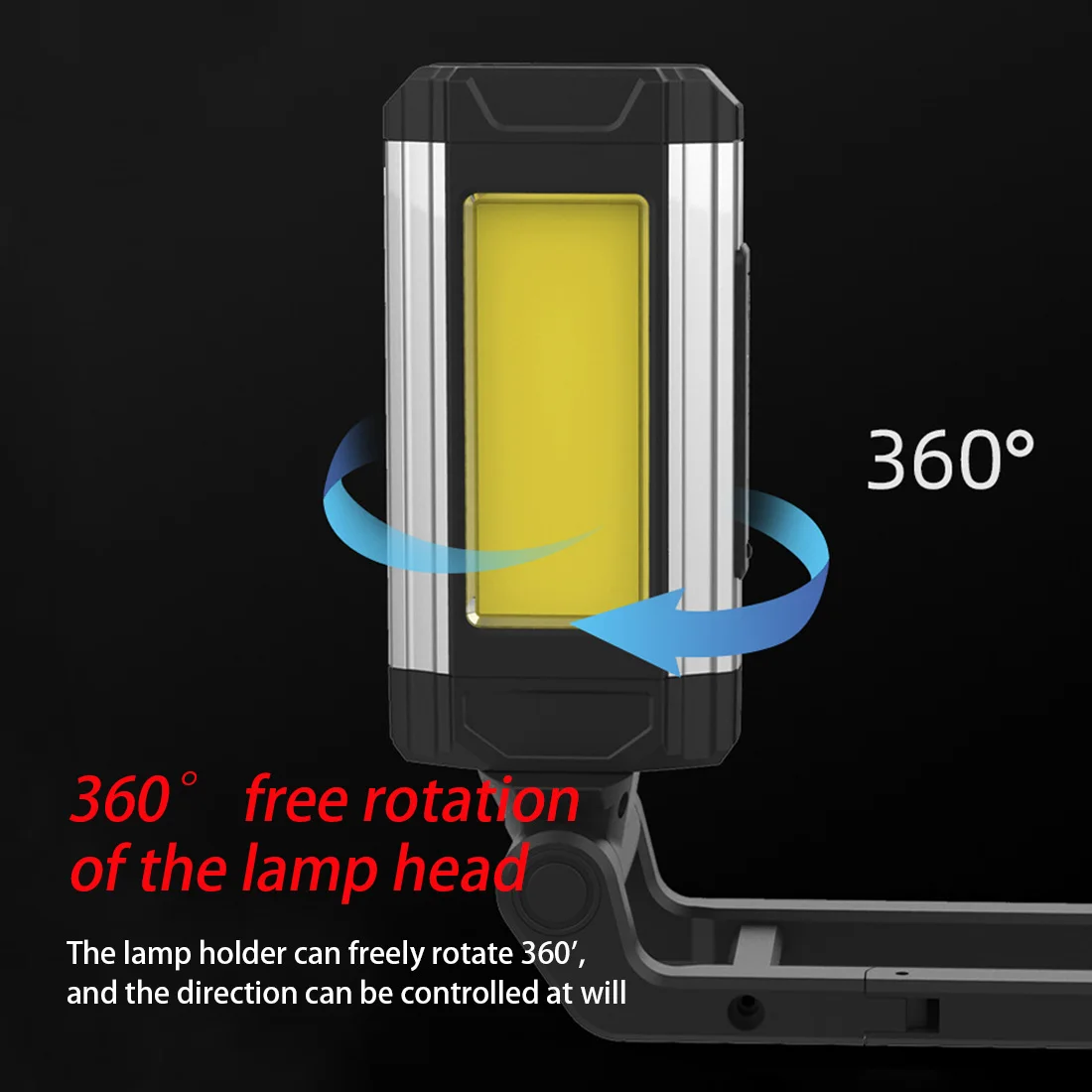 

COB Work Light with Magnet 3200mah LED Flashlight Camping Lamp IPX6 Waterpoof Torch USB Rechargeable as power bank