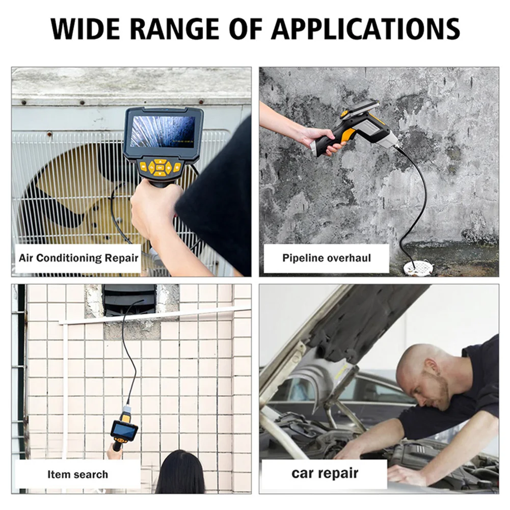 Цифровой промышленный эндоскоп 4 3 дюймов ЖК бороскоп Видеоскоп с датчиком
