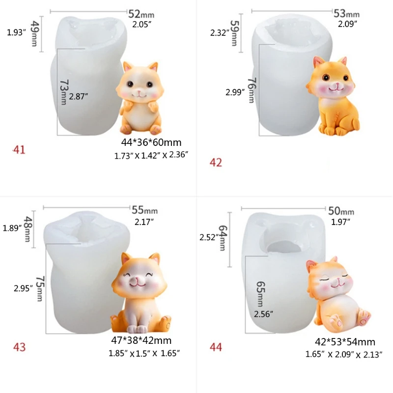 

Stereo Cat Mold Epoxy Silicone Handmade Tools Excellent Gift for friends Family