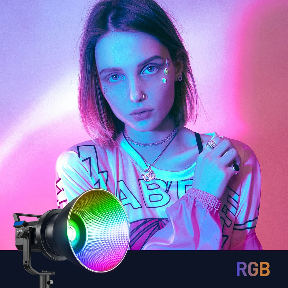 

Andoer X60RGB 80W Portable LED Video Light RGB Photography Light 2800K-10000K CRI96+ TLCI95+ Dimmable 10 Effects APP Control