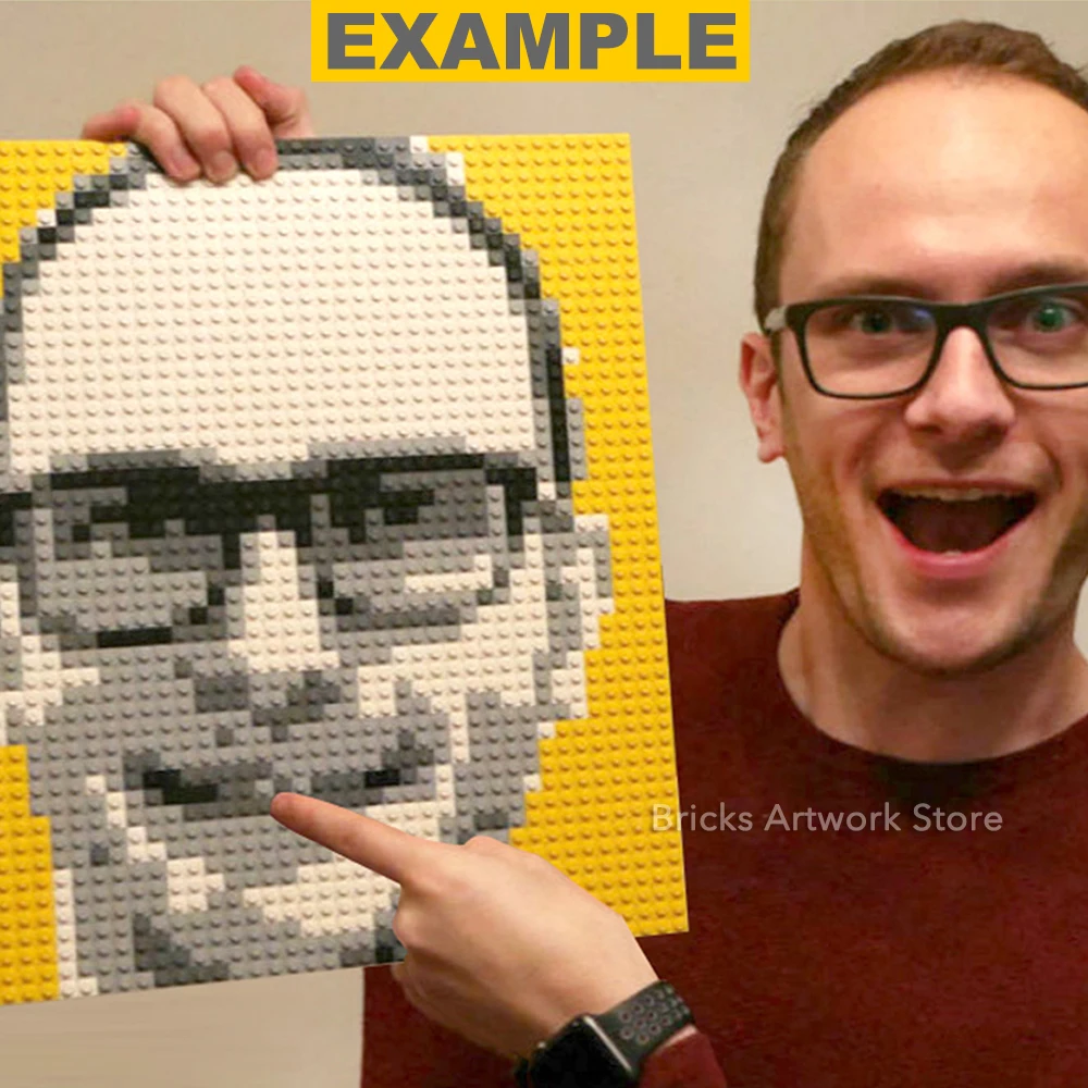 Уникальные идеи для подарка поп пиксель искусство портрет фото на заказ легкая