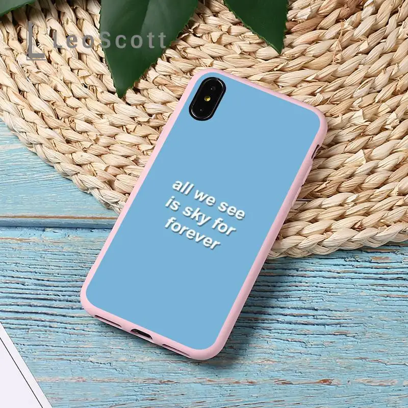 

Pink Aesthetics songs lyrics Aesthetic Phone Case Candy Color for iPhone 11 12 mini pro XS MAX 8 7 6 6S Plus X 5S SE 2020 XR