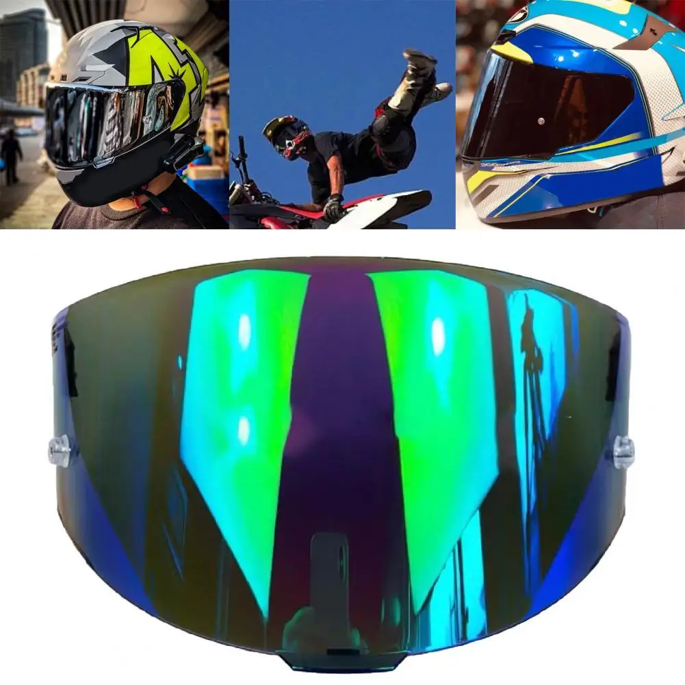 

Portable Helmet Visor Non Glare Anti-ultraviolet PC Adjustable Motorcycle Helmet Faceshield Easy to Replace for KYT TT