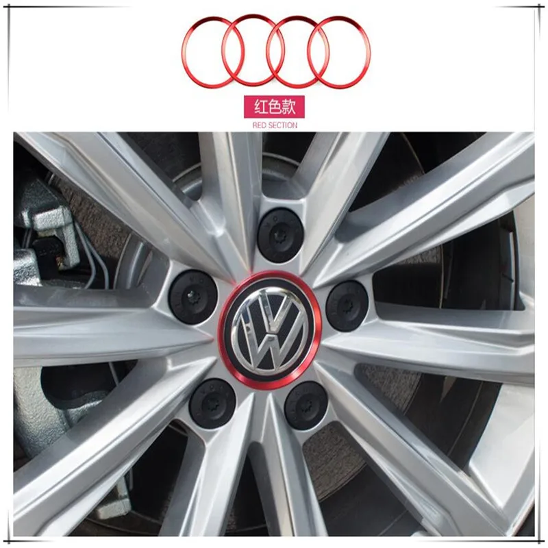 Декоративные кольца-наклейки на ступицу колеса для Volkswagen VW Beetle A5 Fox Golf 4 5 6 7 E Jetta