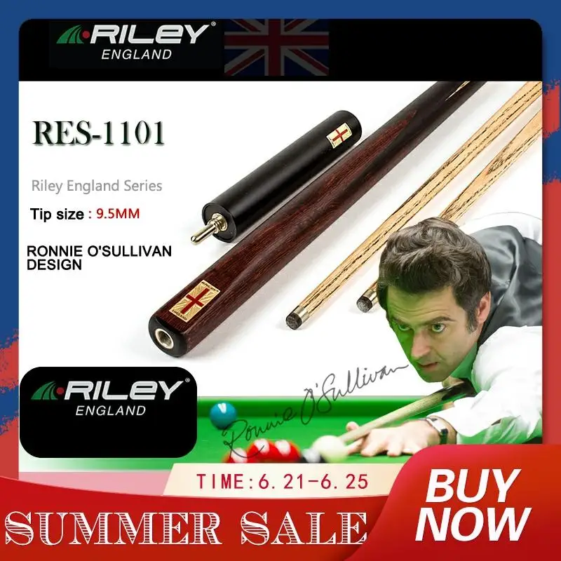 

RILEY RES1101 Snooker Cue Single Snooker Cue 9.5mm Deer Tip Professional Ashwood Shaft One Piece Billar with Good Extension