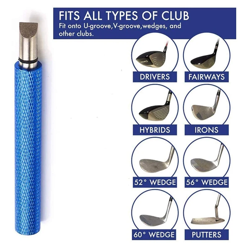 

3Pcs Golf Wedge Iron Groove Sharpener Club Cleaner Cleaning Tool Square Golf Groove Cutter Tool Golf Training Aids