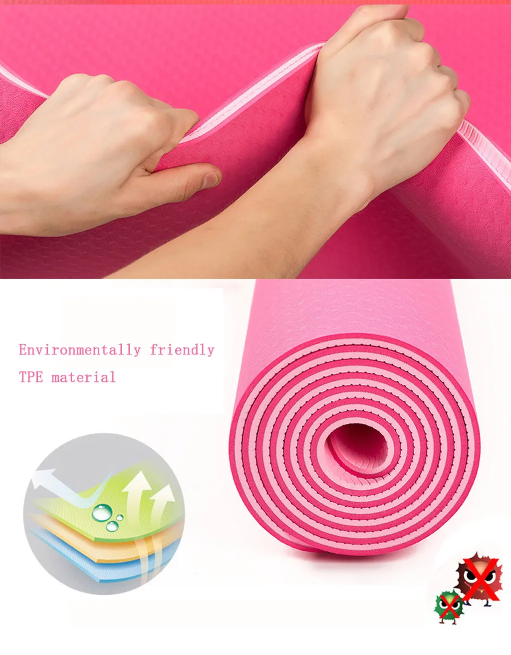 38 # Коврик для йоги Классический Профессиональный Мат Tpe Экологичные