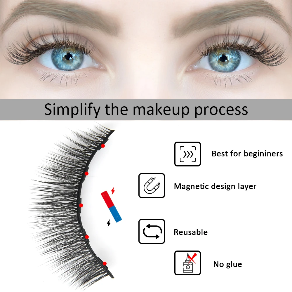 5 пар магнитов для ресниц магнитная жидкая подводка глаз магнитные ресницы и