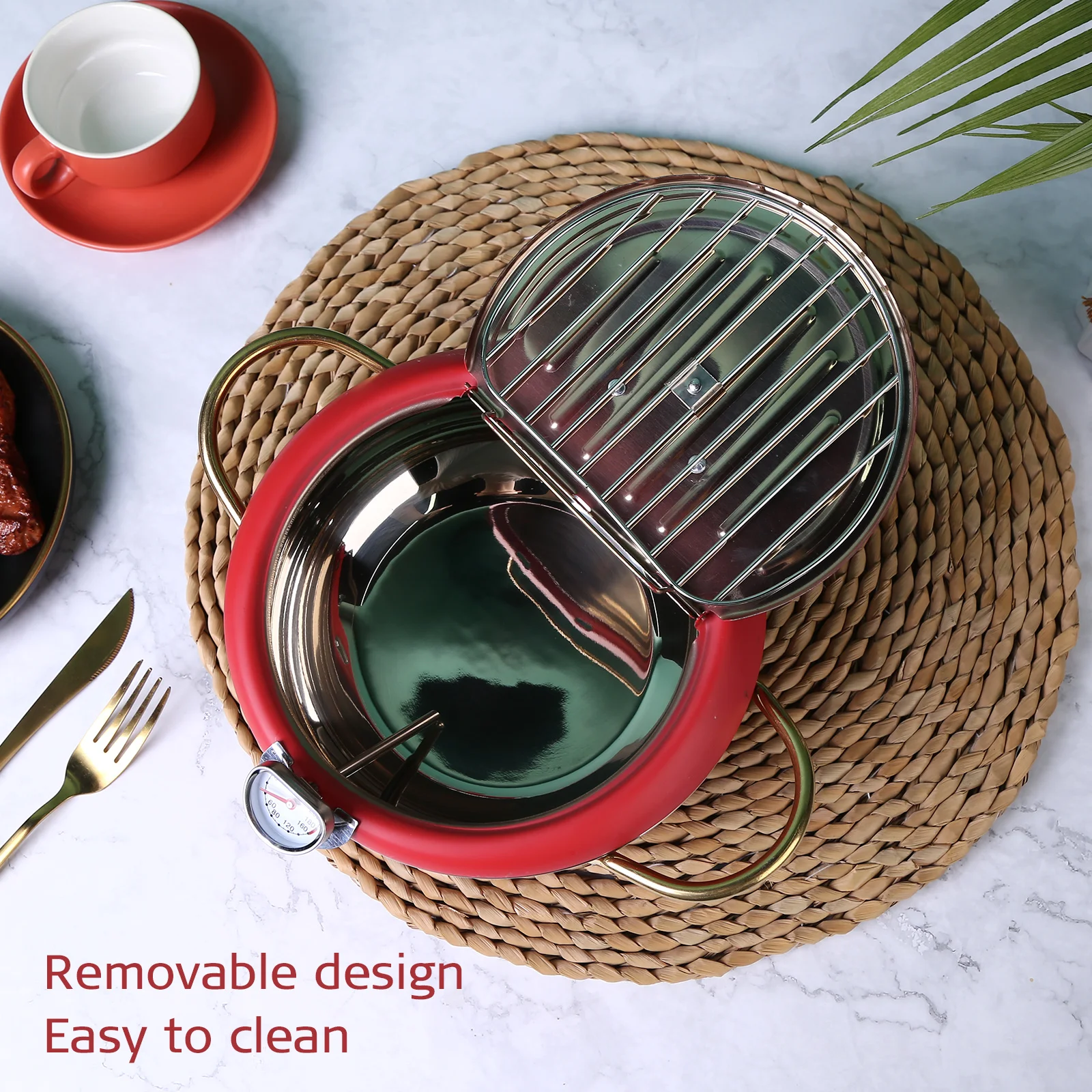 

Фритюрница Tempura из нержавеющей стали, 20/24 см, 304 дюйма