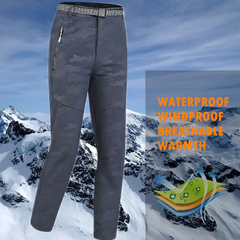 Женские и мужские брюки для походов зимние водонепроницаемые спортивные