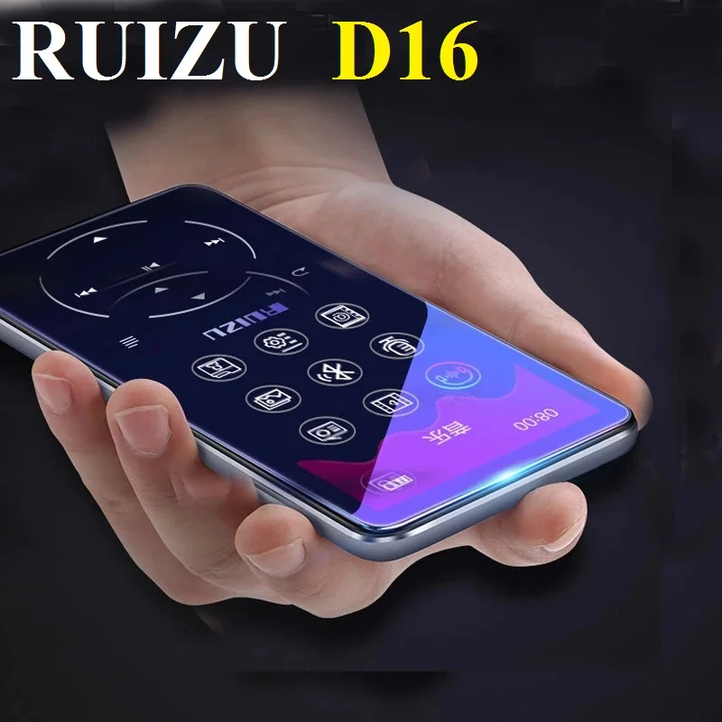 

Новинка 2023, металлический портативный mp3-плеер RUIZU D16 с Bluetooth и экраном 2,4 дюйма, 8 ГБ/16 ГБ, музыкальный плеер с поддержкой Hi-Fi