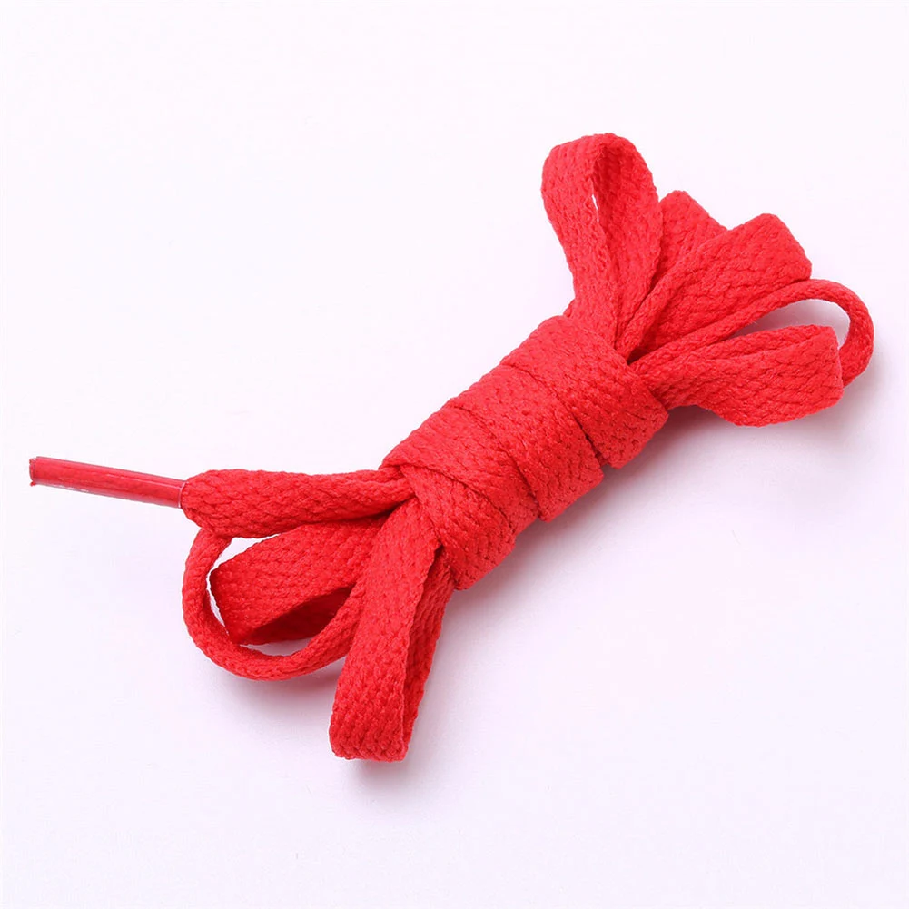 

1Pair Fashion Sports Casual Shoe Lace Solid Flat Shoelace Double Flat Laces High Quality Polyester Shoelaces 15 Colors