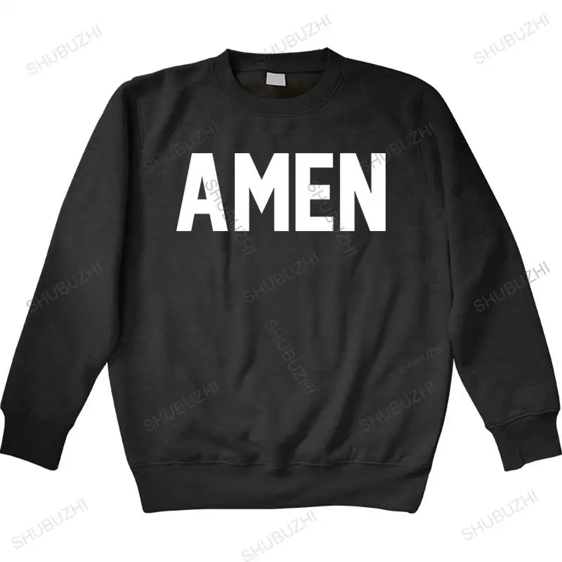 

Christian AMEN hoodie For Man Woman autumn Cotton long Sleeve Jesus letter print sweatshirt Geek Blusas Camisetas Masculina