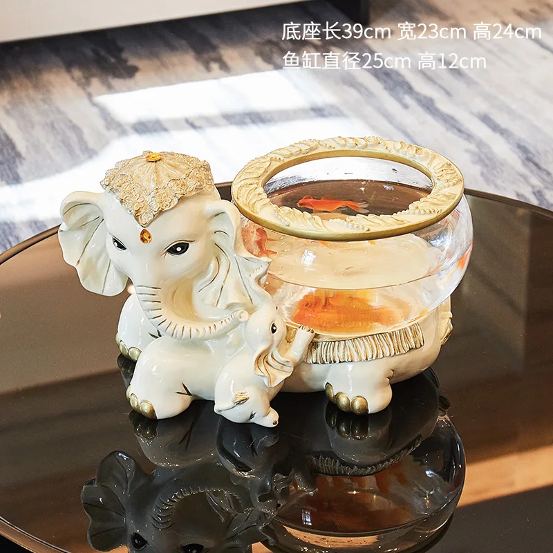 Креативная полимерная статуя в виде слона для аквариума винтажная домашнего