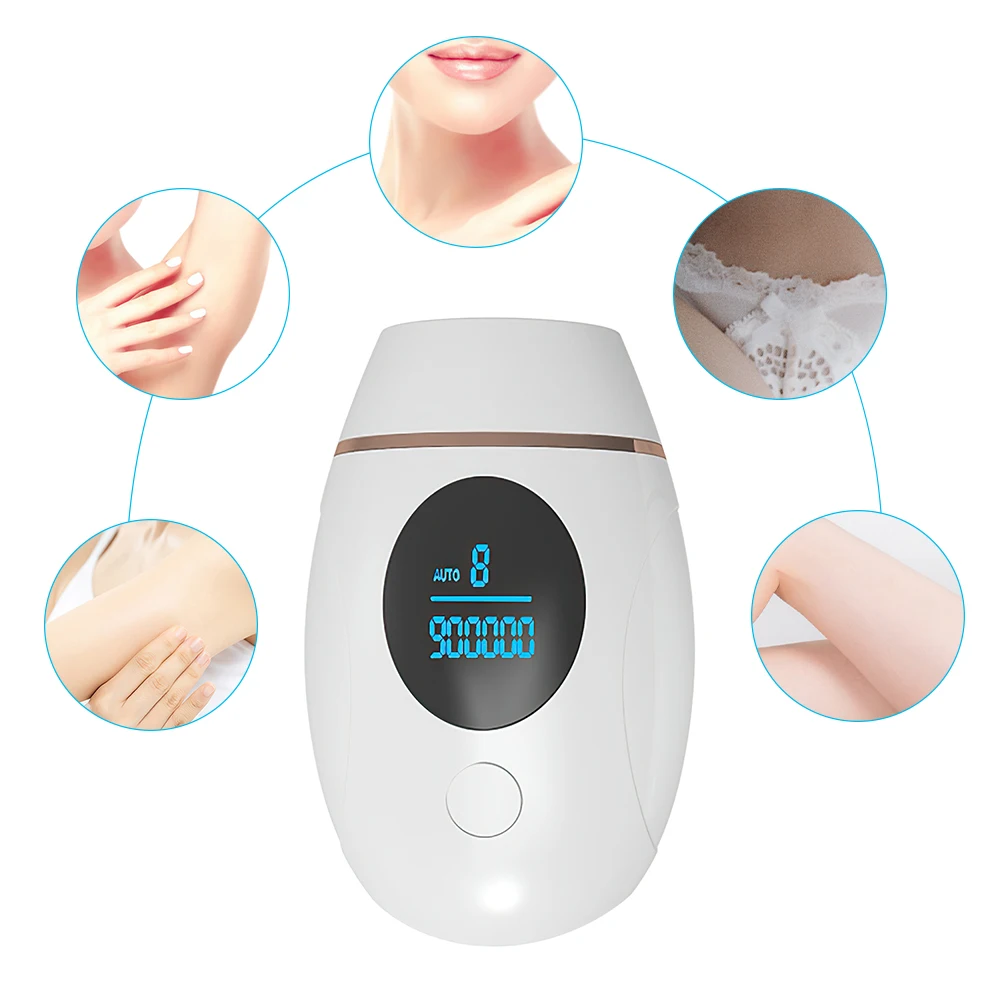 Depilador a Laser Remoção do Cabelo Facial a Laser Diozo Flashes Permanente Depilador Feminino Biquíni Corpo Indolor Fotodepilador 900000 Ipl 7 Depiladores