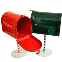 1pc retro iron mailbox creative garden suggestion letterbox storage case home bar shop mailboxes decoration craft ornaments