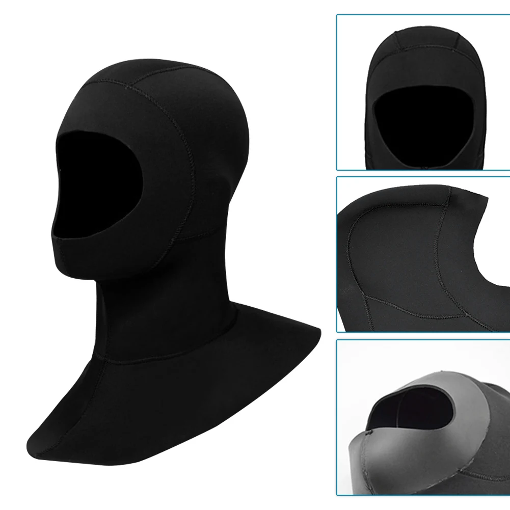 

Women Men Elastic Keep Warm Waterproof Spearfishing 3mm Neoprene Professional With Shoulder Leak Proof Hat Cap Diving Hood