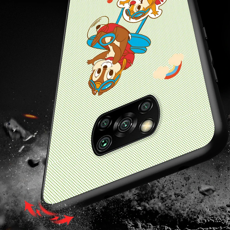 

Disney Chip 'n' Dale for Xiaomi Poco X3 NFC X2 M3 M2 F2 F3 Pro C3 F1 A2 Lite Mix3 Play Silicone Soft Black Phone Case