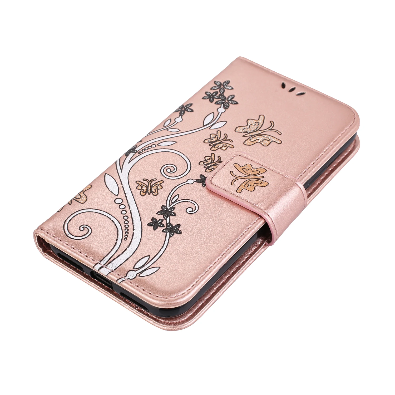 Стильный кожаный чехол-книжка для телефона Apple iPhone X, чехол 8, 7 plus, 6, 6s plus, чехол - Цвет: Rose Gold