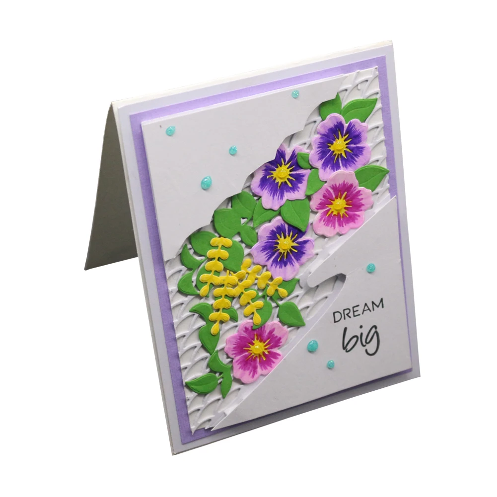 Пригласительные кружевные металлические Вырубные штампы Цветочные трафареты