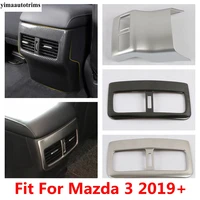 for mazda 3 2019 2022 rear armrest box anti kick air conditioner outlet vent panel cover trim abs stainless steel accessories