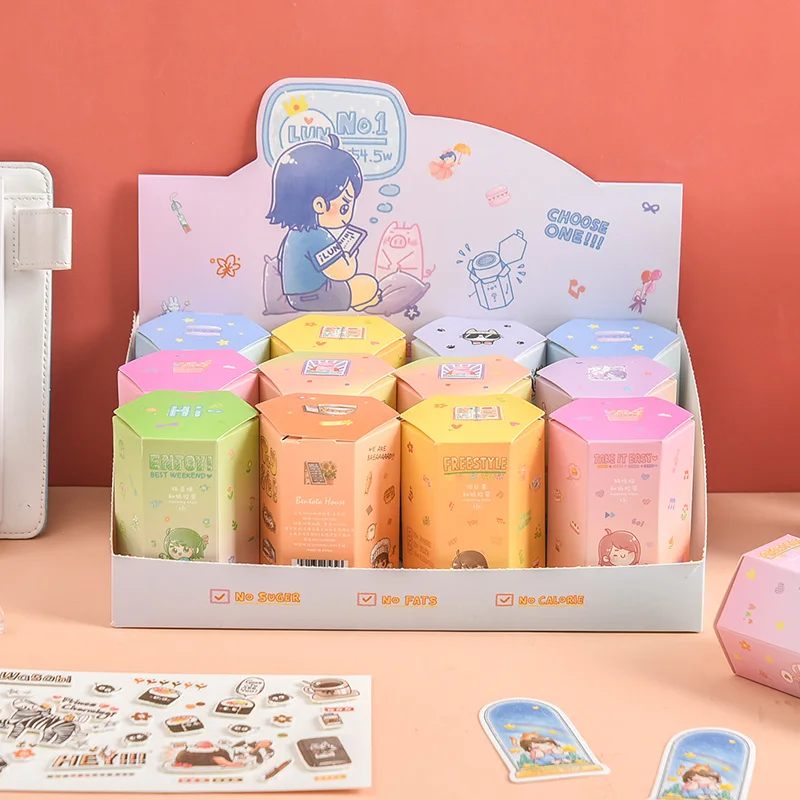 8 шт./лот наклейка Угадай бокс из двух серии сделай сам бумажная декоративная