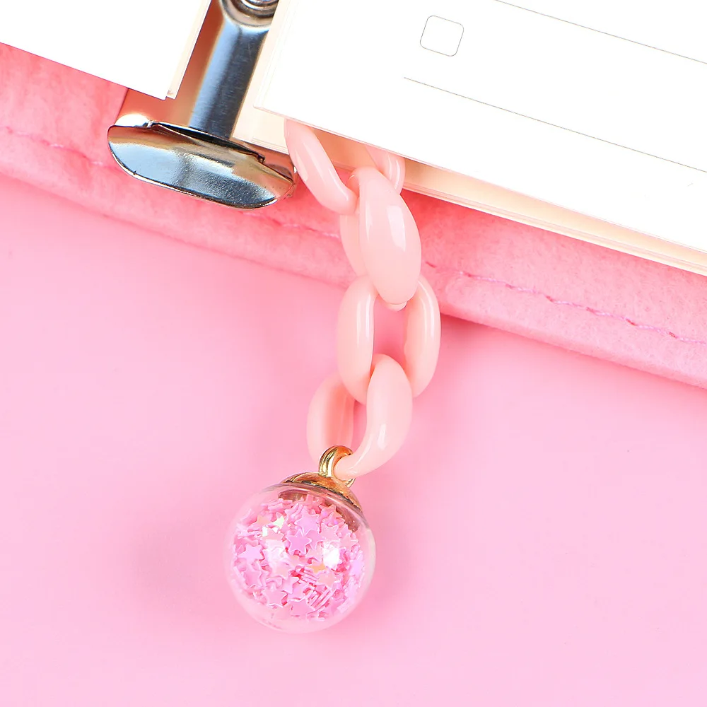 

1Pcs Kawaii Sequin ball Hanging Ornament Bookmark Creative Pendant Decoration Planner Notebooks Accessories Stationery Supplies