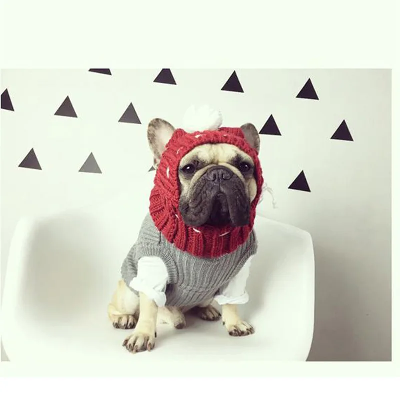 Модные зимние теплые шапки для собак рождественские товары милые головные уборы