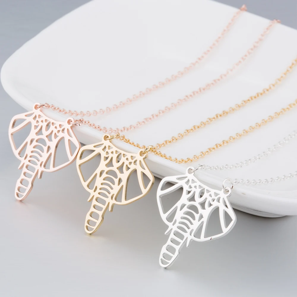

2021 New Wild Animal Origami Gold Bee Pendant Necklace & Pendants Party Honey Bee Accessories For Women Kids girls Jewelry Gift