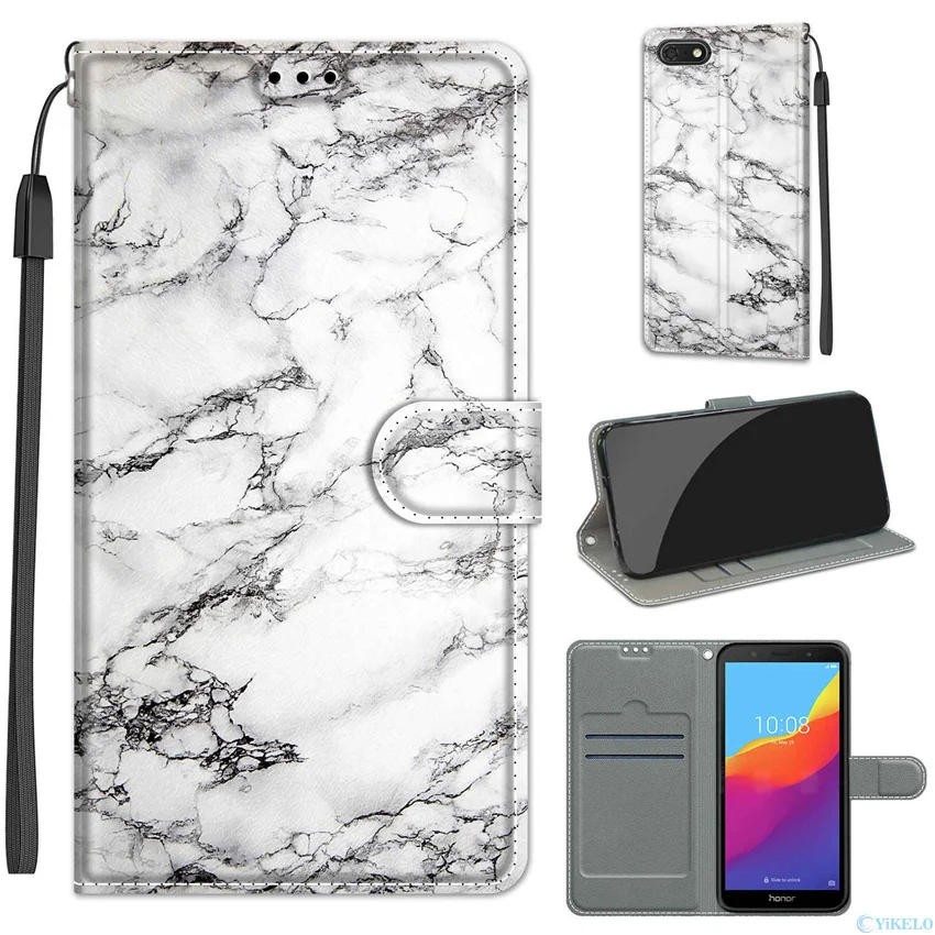 ultra thin painted leather flip phone case for huawei honor 7a 8s 8a 8x 8 9 10 20 10x lite 9x pro wallet card stand book cover free global shipping