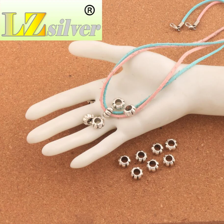 Pumpkin Rondelle Big Hole Beads 12x12x6.2mm 100PCS Zinc Alloy Dangle Fit European Charm Bracelets Jewelry DIY L1472