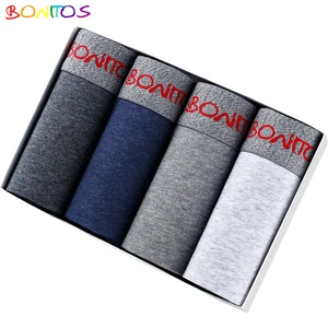 Трусы-боксеры мужские, хлопок, сексуальное нижнее белье, 2019, 4 шт.