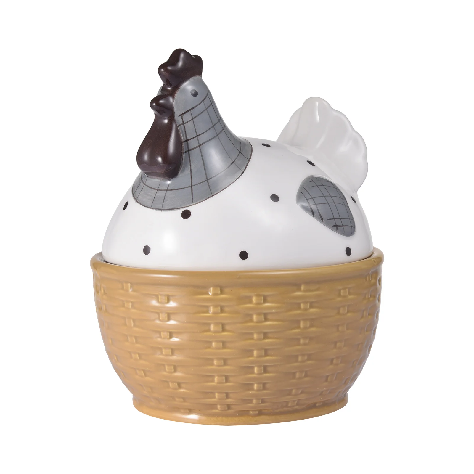 

Egg Storage Jar Hen Shaped Ceramic Earthenware Jar Egg Tray Holder Refrigerator Fresh Storage Box Kitchen Storage Container
